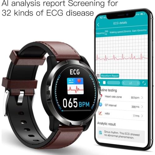Smart Watch ECG Monitoring 24Hours Body Temperature Boold Oxygen Pressure Heart Rate Monitor Health Smartwatch