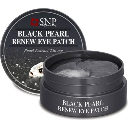 SNP Black Pearl Renew Eye Patch 60pcs Moisturizing Remover Dark Circles Fades Fine Lines Sleep Mask Bags Mask Korea Cosmetics