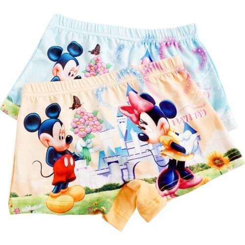 Disney Panties For Girls Kids Baby Underwear Cartoon Childrens Briefs Infant Boxer Ice Princess Panty 3pcs/set Mickey Panties