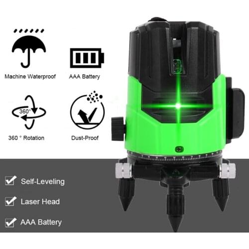 Laser Level Self-Leveling 360 Horizontal Vertical Cross Super Powerful Green Radius Alternating Direct Laser Beam Lines Outdoor