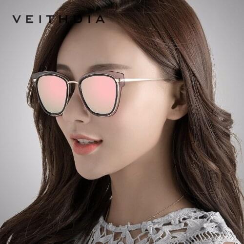 VEITHDIA 2020 Luxury Women Sun Glasses Ladies Cat Eye Glasses Polarized UV400 Designer Womens Sunglasses VT3038