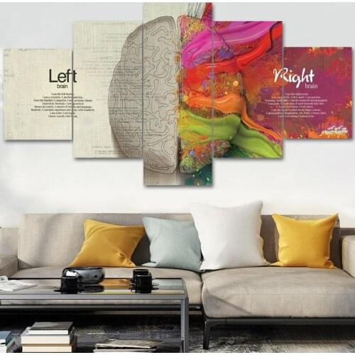 Magical colored brain Modern Art Prints Canvas Wall Art Oil Paintings Pictures Posters for Bedroom livingroom home Decor framed