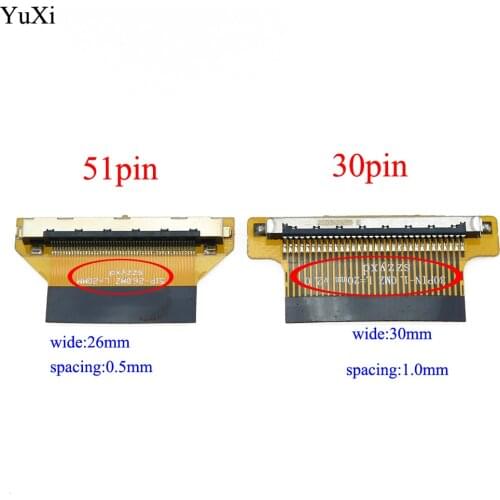 YuXi 2K 4K FPC EDP 30P 51 Pin 51PLVDS turn FPC flat cable Adapter Board Converter Connector for Samsung LG 30pins