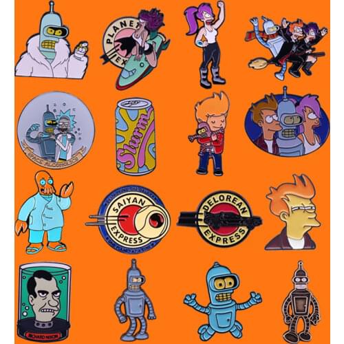 Funny Classic Animation Enamel Pins Cute Car Metal Cartoon Brooch Backpack Hat Bag Collar Lapel Badges Men Women Fashion Jewelry