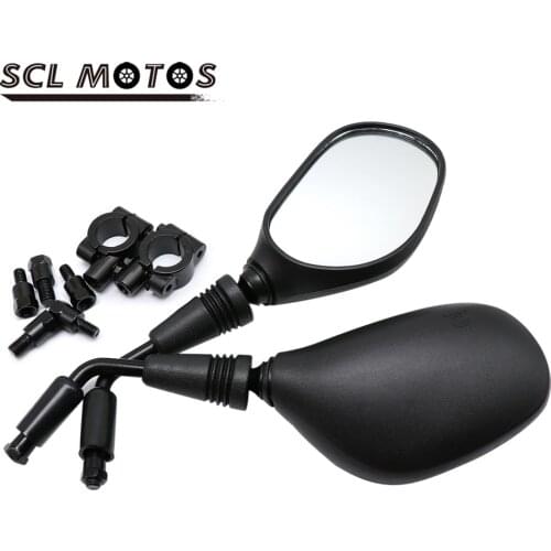 SCL MOTOS 1Pair Motorcycle Rearview Mirrors Electrombile Back Side Convex Mirror For Motorbike Scooter E-Bike Accessories