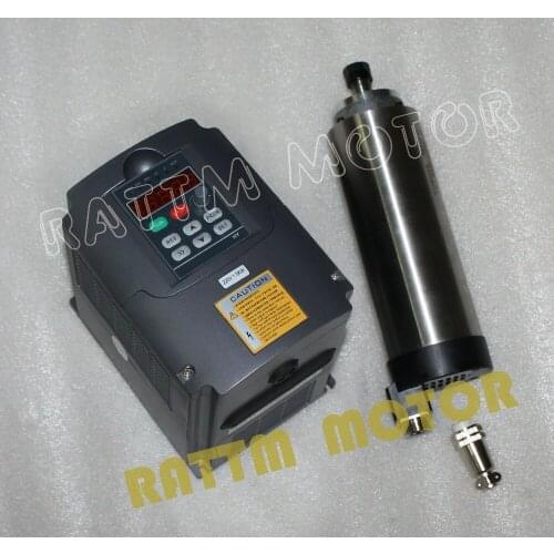 0.8kw Quanlity Air cooled spindle runout-off 0.01mm ER11 220V Spindle motor 24000rpm,4 Ceramic bearing & 1.5kw VFD inverter 3HP