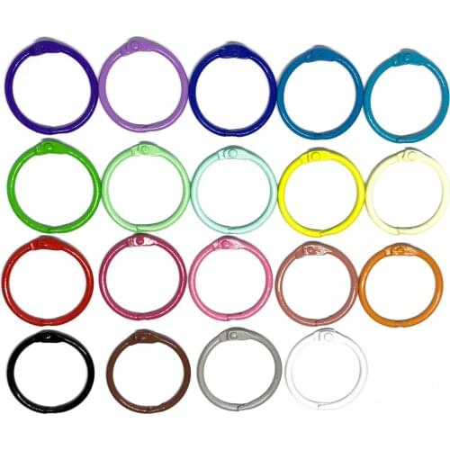19 Colors 10pc/lot Colorful DIY Metal Key Holder Split Rings Unisex Keyring Keychain Accessories Keychain Making Accessories