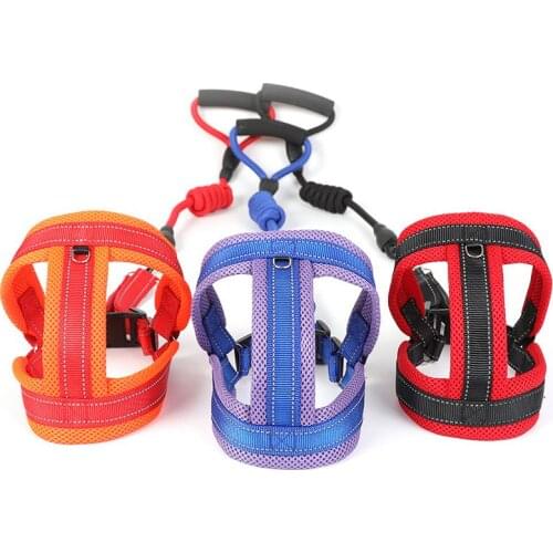 120CM High Quality Nylon Rope Breathable Mesh Adjustable Training Lead Leash Small Dog Cats Strap Rope Traction Pets Lead