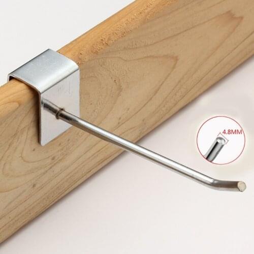 20PCS/LOT L150/200MM Length Wire Dia.4.8mm Supermarket Shelf Rack Hook Exhibition display Hook fit for 15x30mm Square TUBE