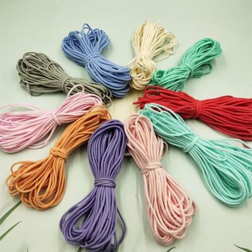 3MM Round Mouth Mask Elastic Band Mask Rope Rubber Band Tape Mask Ear Hanging Rope Belt String Oil Core DIY Sewing Crafts