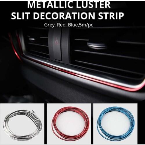 5 M Car Styling Universal DIY Interior Molding Trim Strips for Skoda Octavia Fabia Rapid Superb Yeti Roomster