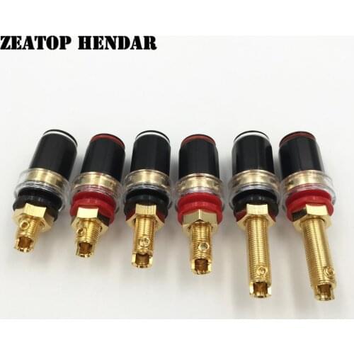 8Pcs 3 Type Choose Brass HIFI Amplifier 4mm Banana Plug Speaker Terminal Binding Post Socket Connector High Quality