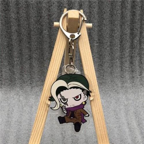 Danganronpa V3 Acrylic Keychain Tanaka Gandamu Keyring Acrylic Figure Keyring Cosplay Chains Collection Pendant Model Toy