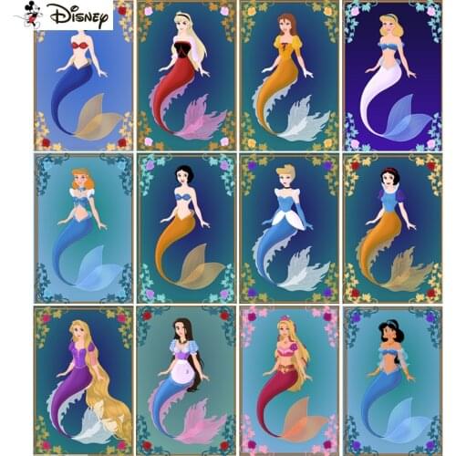 Disney Diy Full Square Round Drill 5D Diamond Painting Cross Stitch Diamond Embroidery "Cartoon princess" Home Decor Gift
