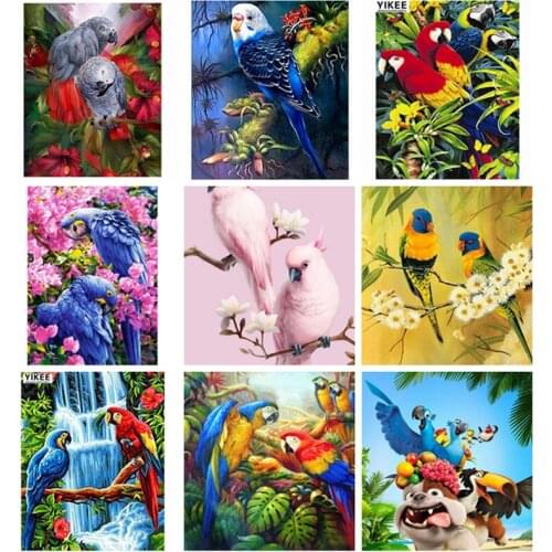 Diamond painting bird,animals,full square,diamond mosaic,cross stitch,parrot,diamond embroidery