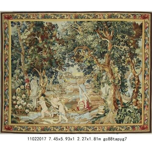 Gold tapestry gobelin tapestry garden tapestry European style printed tapest woven tapestry
