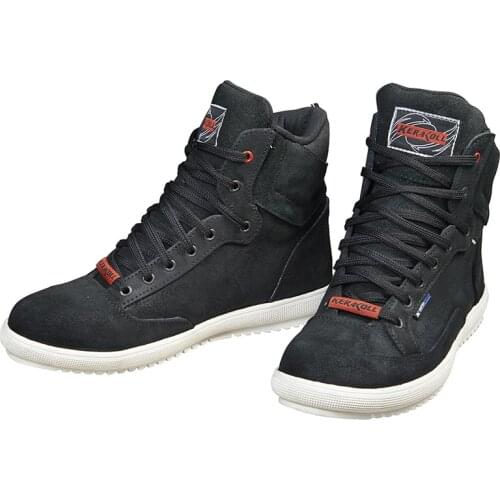 Motorcycle Racing Boots Men Casual Moto Black Suede Genuine Leather Motocross Shoes Convert Fur Cowhide KERAKOLL DUHAN 38 39