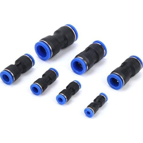 4mm 6mm 8mm 10mm 12mm 14mm 16mm Hose Tube Equal Union Straight One Touch Air Pneumatic Push In Pipe Fitting Quick Connector