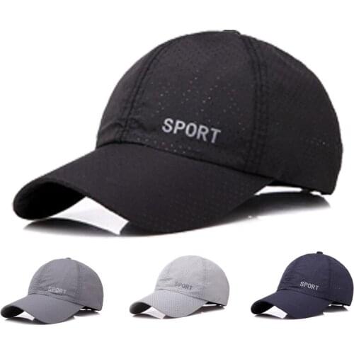 Unisex Outdoor Hats Leisure Adjustable Punching Sunhat Summer Breathable Quick-drying Baseball Cap for Adult
