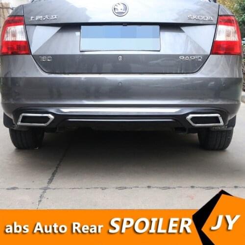 For RAPID ABS Rear Bumper Diffuser Bumpers Protector For 2015-2018 Skoda RAPID Body kit bumper rear lip rear spoiler
