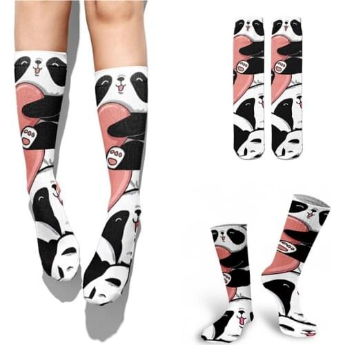 Hot Sale Colorful Womens Cotton Cartoon Socks Funny Panda Dog Cat Pattern Creative Ladies Novelty Kawaii Socks Unisex Socks