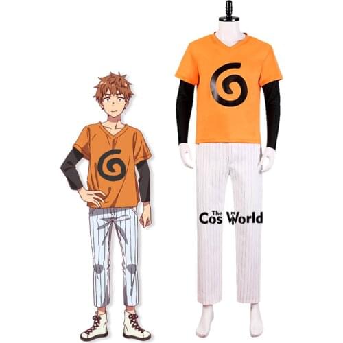 Kanojo Okarishimasu Rent-A-Girlfriend Kinoshita Kazuya T-shirt Tops Pants Anime Customize Cosplay Costumes