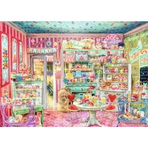 Cake Shop Dessert Gourmet Shelf Cross Stitch Kits Top Quality Embroidery Needlework DIY 14CT Unprinted Decor Handmade