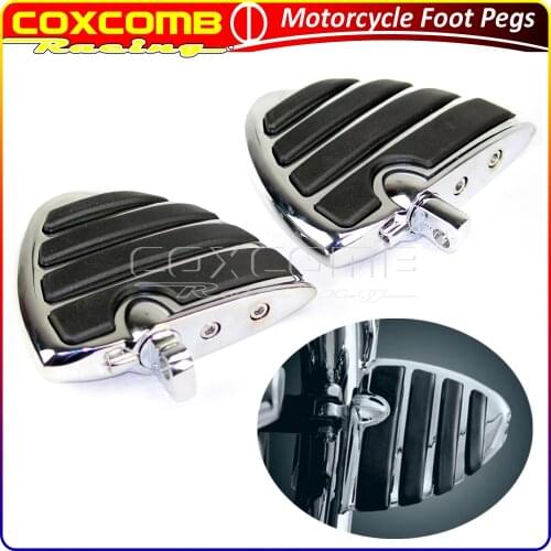 1Pair Motorcycle Male Mount Footpeg Highway Wing Style Footrest For Harley Sportster Softail Touring Street Glide Cafe Racer