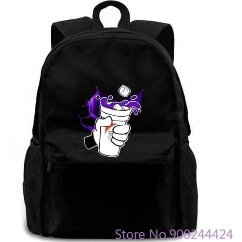 E1SYNDICATE LEAN PURPLE DRANK PROMETHAZINE BIG MOE SUICIDEBOYS Man Fashion Round Collar backpack