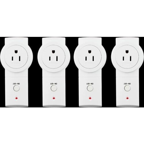4-pack Wireless Remote Control Power Outlet Plug Socket Switch US Plug