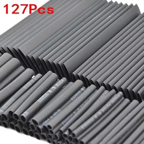 127 Pcs Heat Shrink Sleeving Assortment Kit Electrical Connection Wire Wrap Cable Waterproof Shrinkage 2:1 Shrink Wrap