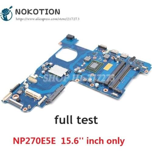 NOKOTION BA41-02206A For Samsung NP270 NP270E5E Laptop Motherboard DDR3 with Processor onboard BA92-12169A BA92-12169B
