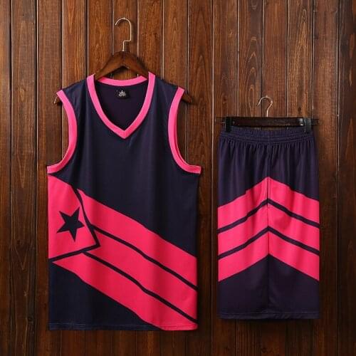 New men basketball jersey set blank college basketball training tracksuits breathable basketball jerseys set uniforms customized