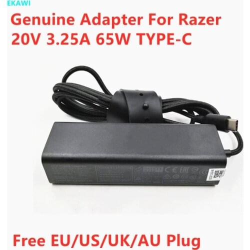 Genuine RC30-0239 65W Charger 20V 3.25A AC Adapter For Razer RC30-02390100 Type-C Plug Laptop Power Supply Adapter