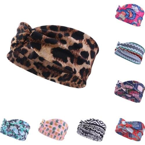 Fashion Women Girls Bohemian Hair Bands Print Headbands Vintage Cross Turban Bandage Bandanas Hair Bands Hair Accessories