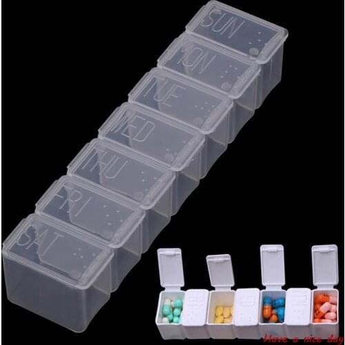 Dropshipping Pill Box 7 Days Weekly 21 Compartment Lid Tablet Pill Case Holder Medicine Storage Pills Organizer Case Pastillero