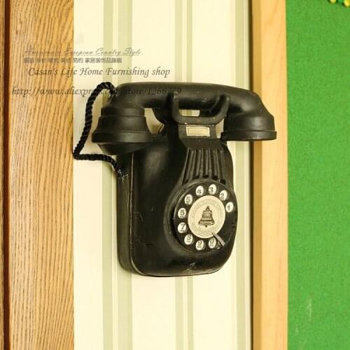 Do the old vintage decoration village phone,tea point Coffee clothing store shop window display,Home Furnishing wall decorations