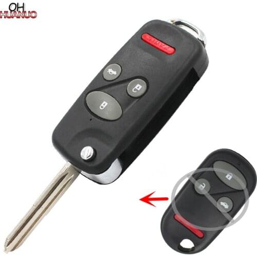 SWITCH Modified 3+1 BUTTONS Folding flip Remote fob Key Shell Case fob FOR Honda Civic insight CR-V Odyssey S2000 uncut blade
