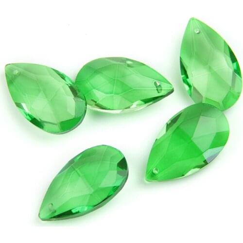38mm/50mm/63mm/76mm/89mm Dark Green Mesh Shape Crystal Chandelier Pendants Parts Beads Hanging Crystals For Chandelier