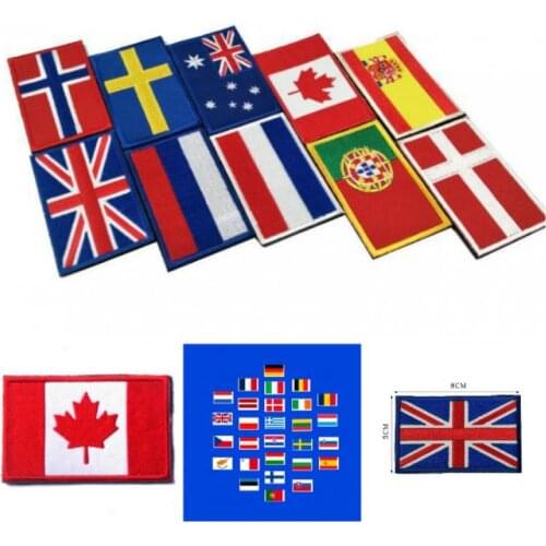 Cloth Stickers Flags Badge Applieque Velcro Embroidered Badge Army Military Tactical Patches Emblem Applieque
