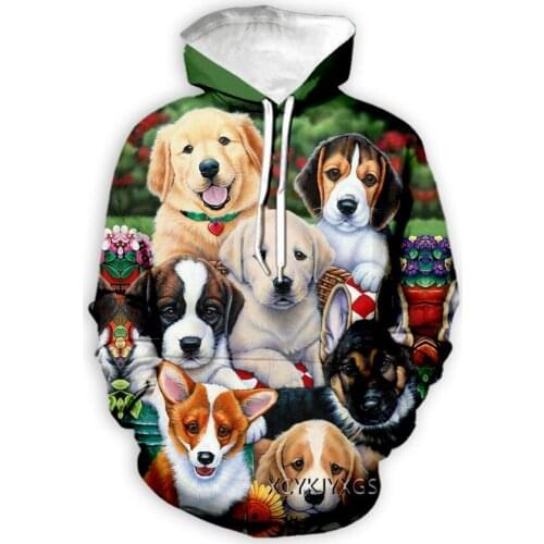New Men/Women 3D Printed Hoodie Dog Animal Art Long Sleeve Fashion Sweatshirt Hoodies Men Sport Pullover Tops A15