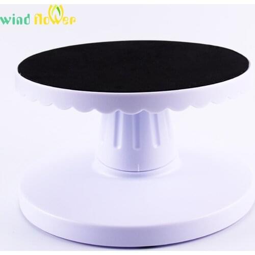 Wind flower Anti-skid 360 Degrees Inclined Round Plastic Cake Decorating Turntable Cake Rotary Table Stand Baking Tools