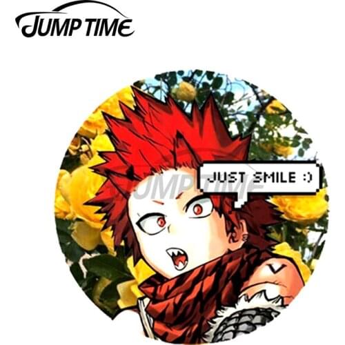Jump Time 13 x 13cm For Kirishima Aesthetic Sticker! Car Bumper Window Stickers Fashion Body for Car VAN SUV Decal Decoration