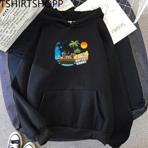 Outer Banks Pogue Life Hoodie Casual Hoody Cartoon Unisex Streetwear Sweatshirt Printing Hoodies Kawaii Winter Clothes Women