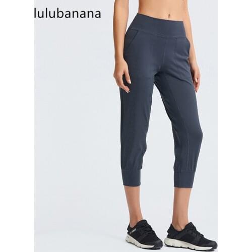 Lulu Women’s Workout Running Capris Leggings Pocket Tummy Control High Waist Yoga Pants