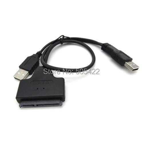 Hard Disk Drive SATA 7+15 Pin 22 to USB 2.0 Adapter Cable For 2.5 HDD Laptop High Quality