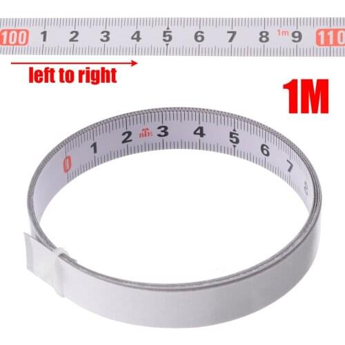 1/2/3/5M Self Adhesive Miter Saw Track Tape Measure Backing Metric Steel Ruler Gauging Tools Measuring Tape