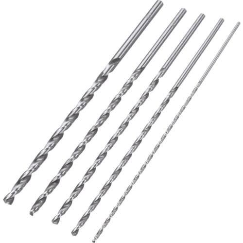 1x 2mm/3mm/3.5mm/4mm/5mm Diameter Extra Long HSS Straigth Shank Auger Twist Drill Bits Set 160mm High Speed Steel Drilling Bits