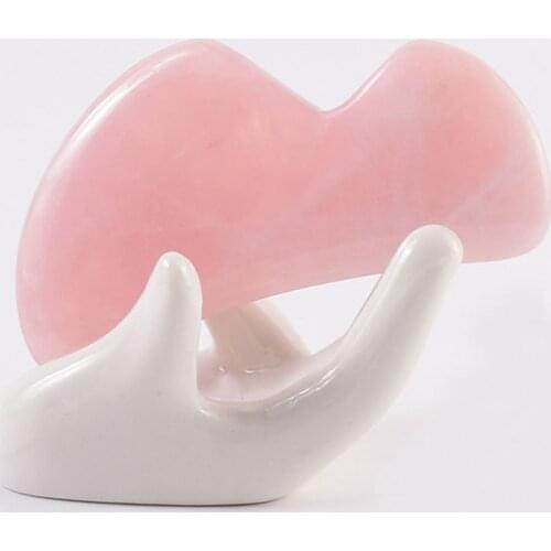 Massage Gouache Scraper Face Massager Gua Sha Board Facial Eye Scraping Guasha Massage Tool Rose Quartz Stone Gua Sha Scraper