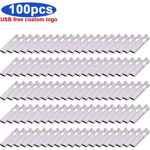 100pcs/lot mini waterproof pen drive 64GB 32GB 16GB 8GB 4GB Usb flash drive USB 2.0 pendrive portable memory stick free logo
